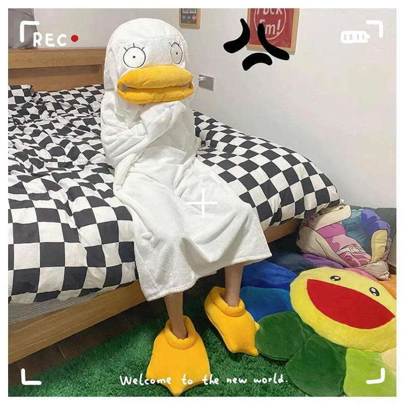 Gintama Elizabeth Cartoon Pajamas – Funny Cosplay Sleep Blanket Nightgown with Shoes for Men & Women, Plus Size Anime Costume