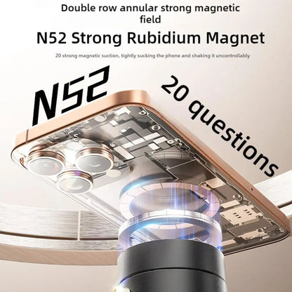 Vacuum Adsorption Magnetic Phone Mount – Double-Sided Hands-Free Magnetic Holder for Car, Gym, Mirror, Smooth Surfaces