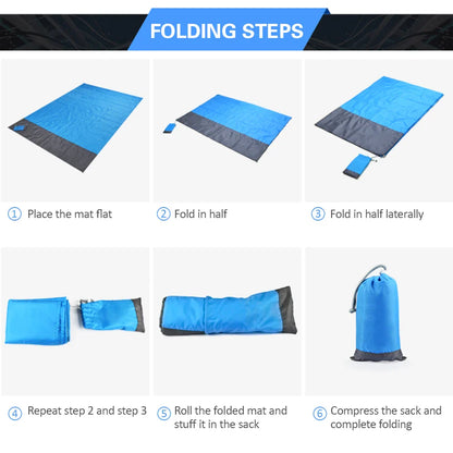 Waterproof Outdoor Beach Blanket | Portable Picnic Mat with Sun Shade Tent Tarp - Camping Ground Mat with Storage Sack