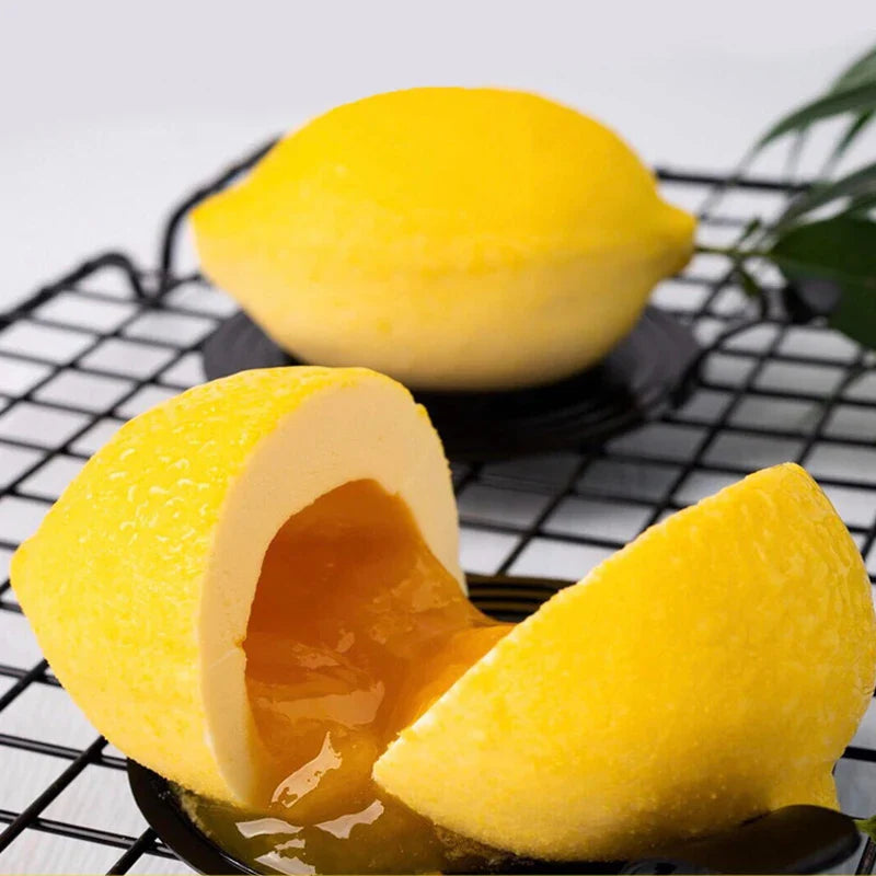 SHENHONG 3D Lemon Silicone Mould – 6-Cavity French Dessert Mousse Cake Mold for Pastry & Baking