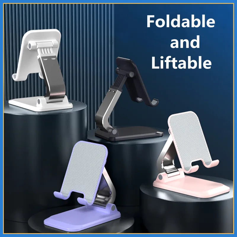 Foldable Desktop Mobile Phone Stand - Portable Holder Bracket for iPad, iPhone 13, X, and Smartphones, Tablet Support for Your Desk
