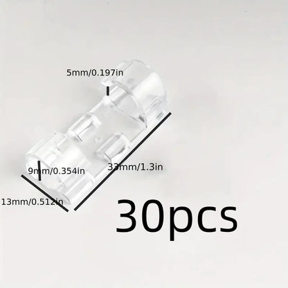 Clear Adhesive Cable Clips - Transparent Wall & Desk Cord Holders for Cable Management