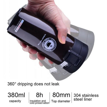 0.5L Thermal Mug - Double Wall 304 Stainless Steel Coffee Cup - Vacuum Flask Thermos Water Bottle - Leak-Proof Tea and Coffee Mug