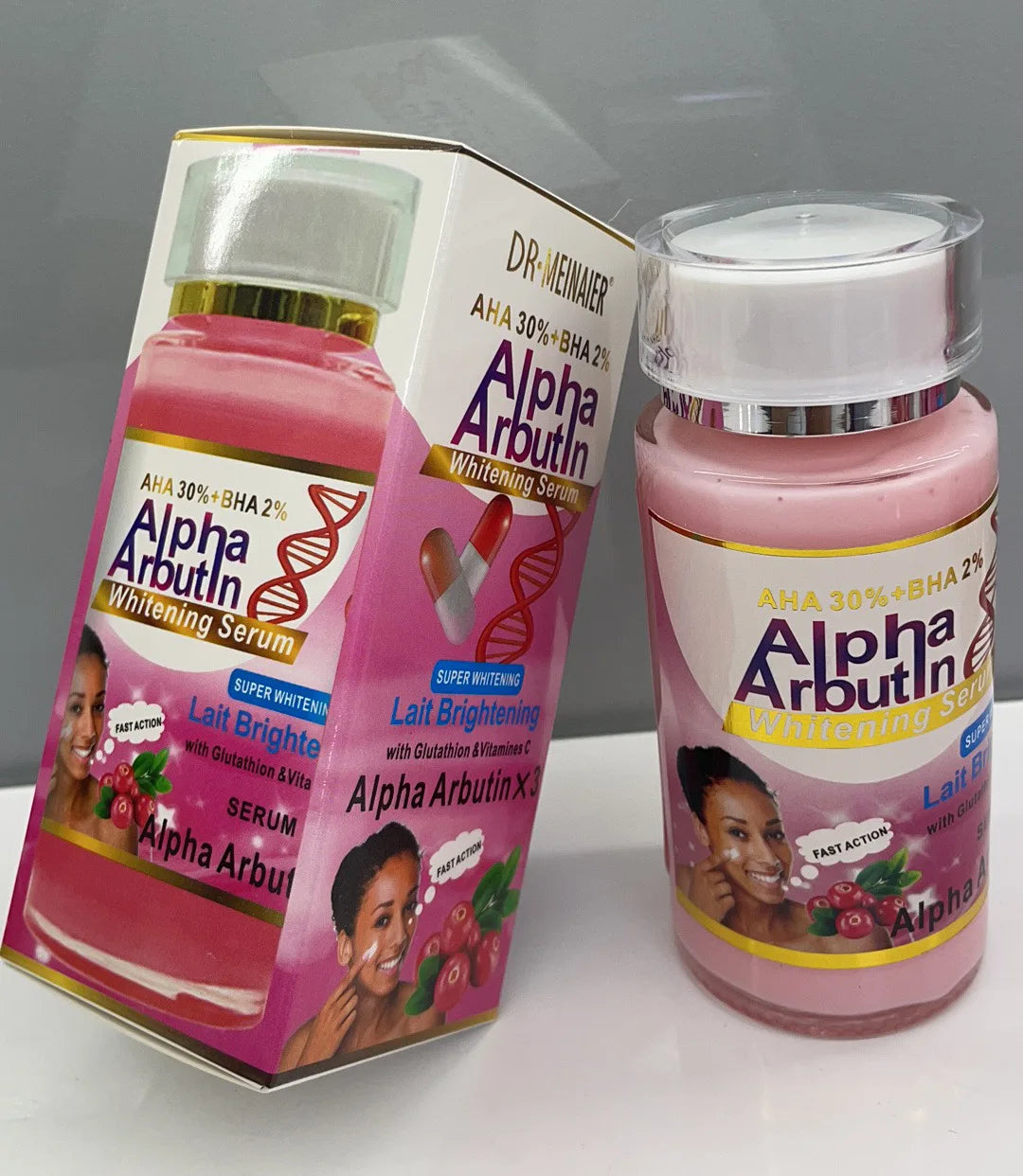 Alpha Arbutin Serum with AHA 30% & BHA 2% – Brightening & Moisturizing Face Care for Dull, Dark Skin