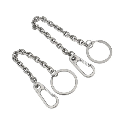 Short Chain Titanium Key Belt Buckle – Titanium Alloy Waist Ring EDC Outdoor Tool