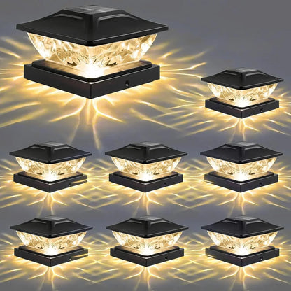 Outdoor Solar Fence Light - Waterproof LED Villa Gate, Column & Pillar Lamp for House and Garden Decor
