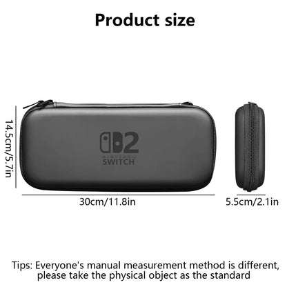Slim Waterproof EVA Hard Shell Travel Carrying Case for 2025 Switch 2 Accessories – Protective Storage Hand Bag