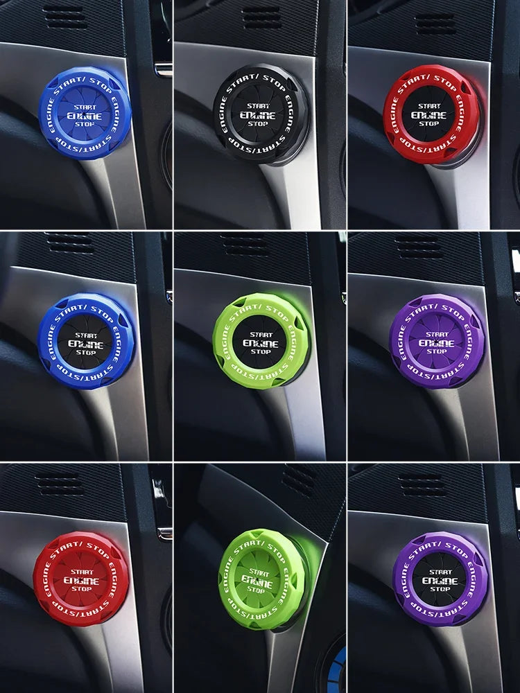 Car One-Key Start/Stop Button Cover – Engine Ignition Protective Sticker for Car & Motorcycle Interior Decoration