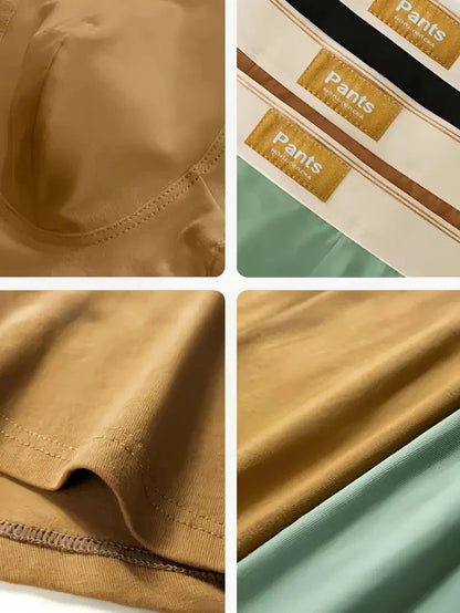 3PCS Men’s Cotton Boxer Shorts – Breathable U-Convex Comfortable Underwear Set for Daily Wear & Sports Trunks