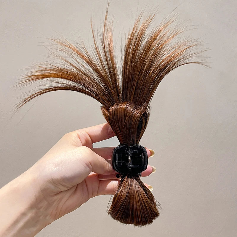 Women’s Half-Tie Hair Claw – Feather Shuttlecock & Crab Clip for High Ponytail Hairstyles