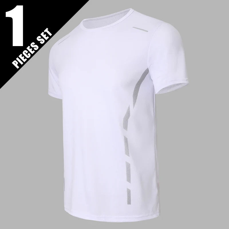 Men’s Summer Quick-Dry Sports T-Shirt – Printed Short Sleeve Loose Fit Athletic Running & Fitness Top for Teens and Adults
