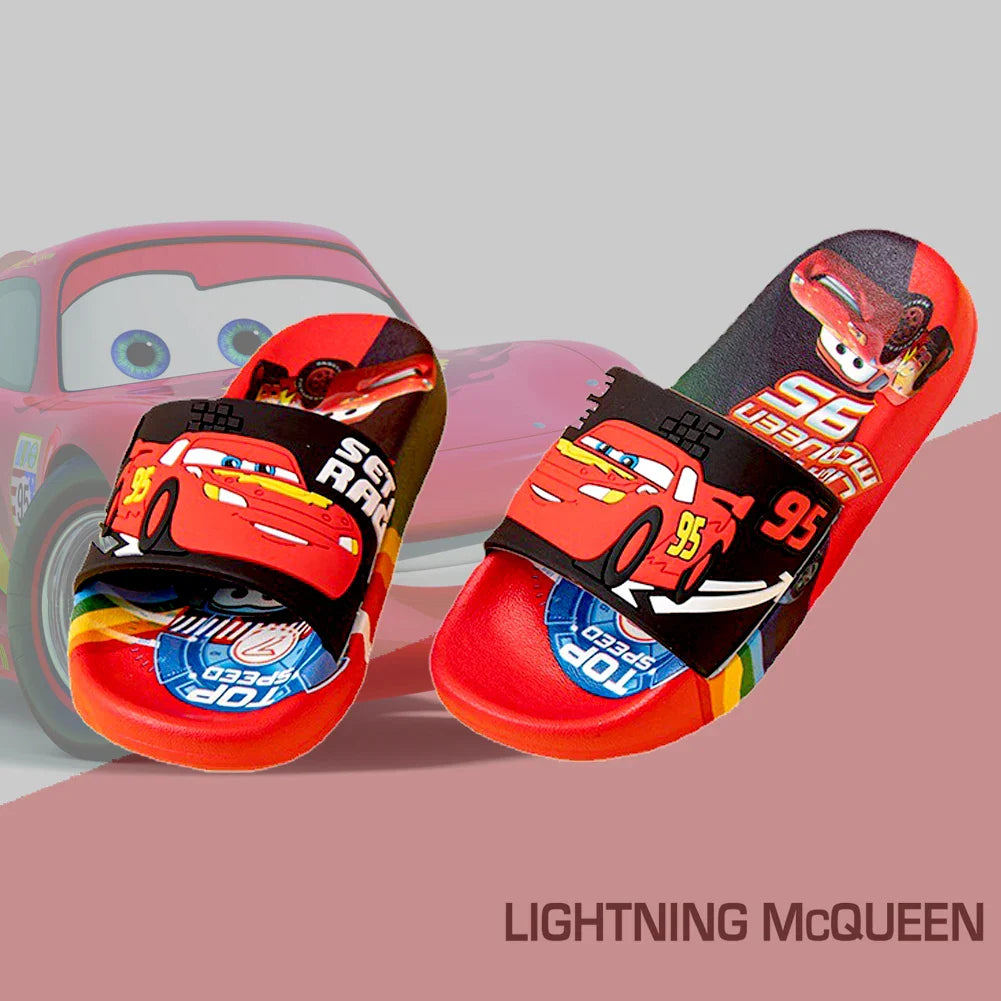 New Summer Kids Cartoon Car Sandals – Soft Sole Anti-Slip Toddler Boys Shoes, All-Season Wearable Slippers