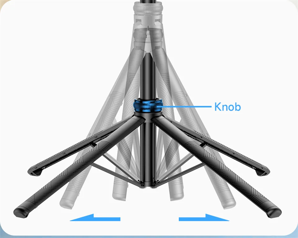 C17 360° Auto-Rotation Monopod – AI Tracking Tripod with Bluetooth Shutter, Fill Light & Wireless Selfie Stick for Phones
