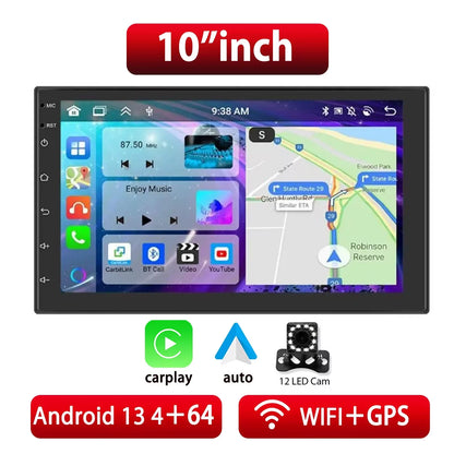 ESSGOO 2-Din Android Car Radio — 7/9/10" CarPlay Multimedia Player with GPS, Stereo Video Player for Tesla-Style, Nissan & Hyundai