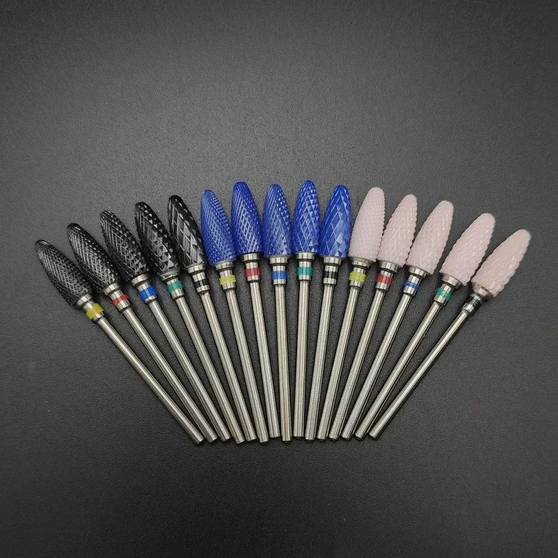 Manicure Pedicure Tools: Ceramic Carbide Nail Drill Bit - Electric Drill Machine Burr Milling Cutter for Precision Nail Care