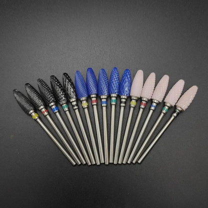 Manicure Pedicure Tools: Ceramic Carbide Nail Drill Bit - Electric Drill Machine Burr Milling Cutter for Precision Nail Care