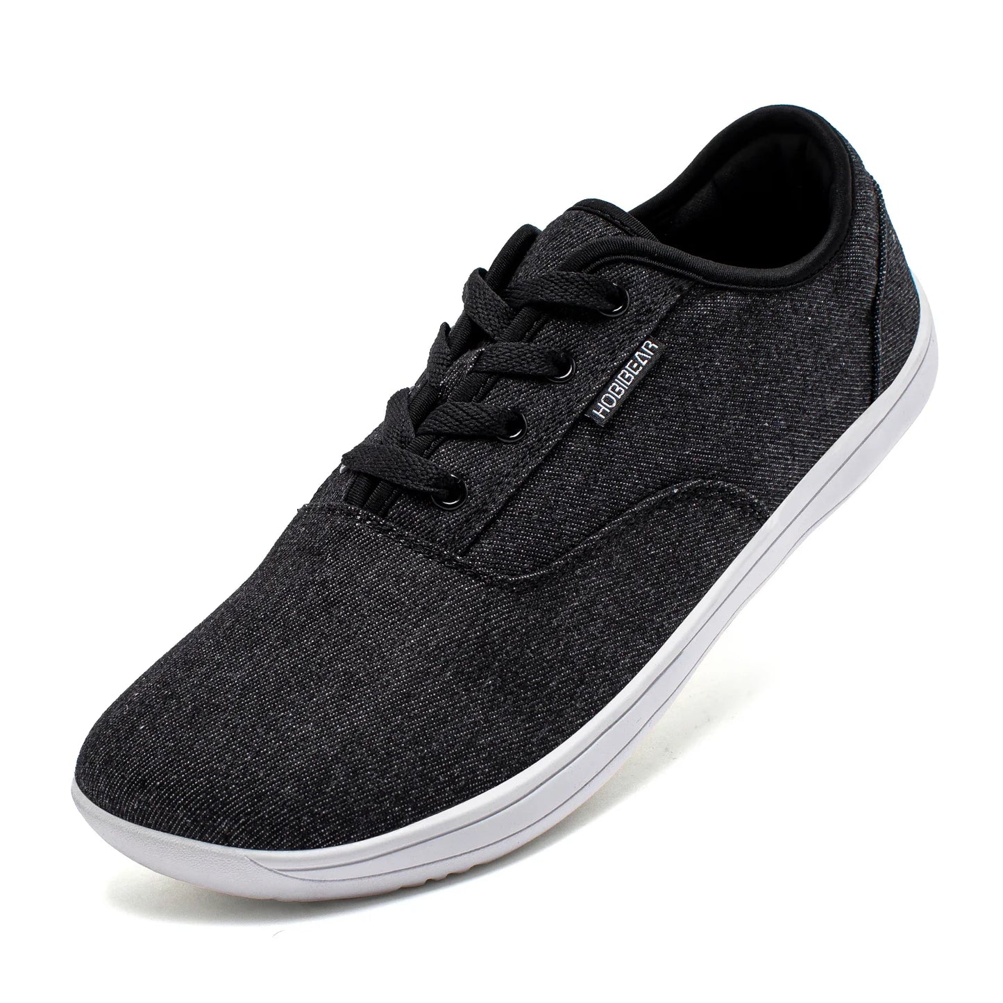 HOBIBEAR Men’s Barefoot Canvas Shoes – Minimalist Zero Drop Sneakers with Wide Fit