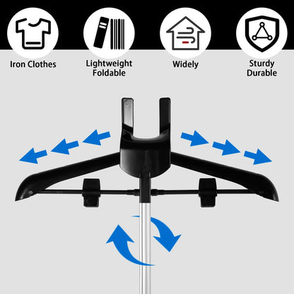 Telescopic Steamer Stand: Height Adjustable Rack for Effortless Garment Steaming - Foldable and Convenient Standing Hanger