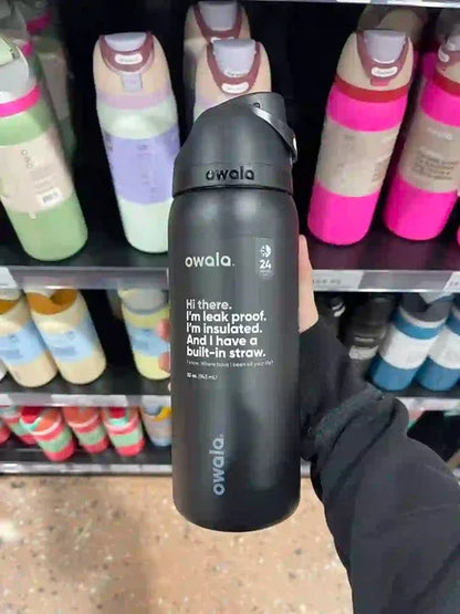 2024 New Owala Insulated Stainless Steel Water Bottle with Straw – BPA-Free Sports Bottle, 24oz/32oz, Great for Travel