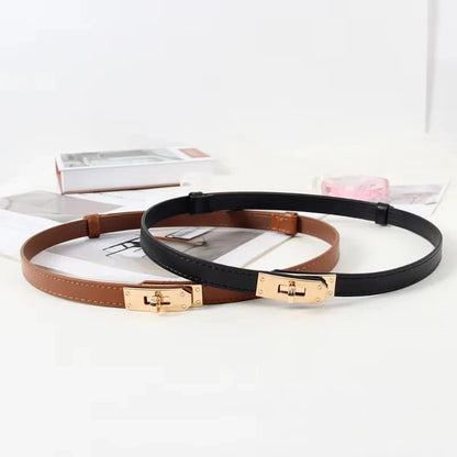 2025 Women’s Adjustable Thin Belt — Style Slim Waist Strap with Fashion Buckle for Dresses & Coats