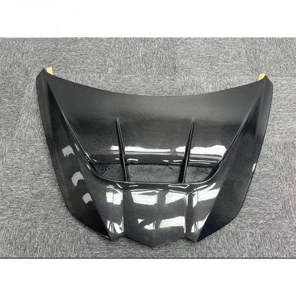 C8 ZR1 Style Carbon Fiber Hood - Small Vented Exterior Engine Hood for 2020+ Corvette C8