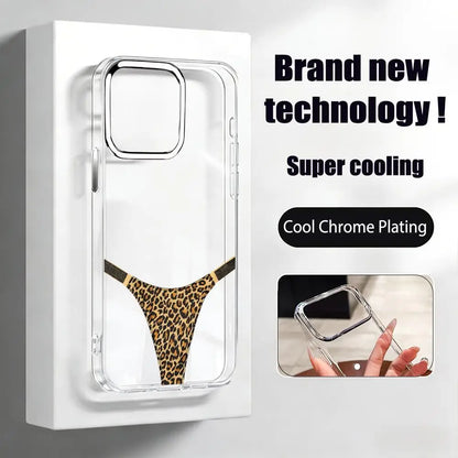 Funny Pattern iPhone Case - Transparent Protective Cover with Chrome Button & Camera Ring
