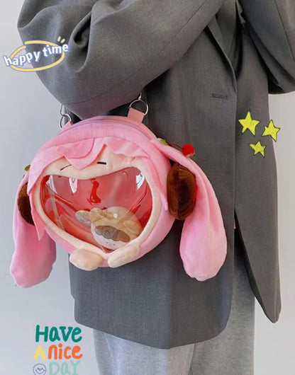 Y2K Japanese Cartoon Plush Backpack – Kawaii Harajuku Anime Ita Bag, Student Schoolbag & Women’s Shoulder Cosplay Knapsack