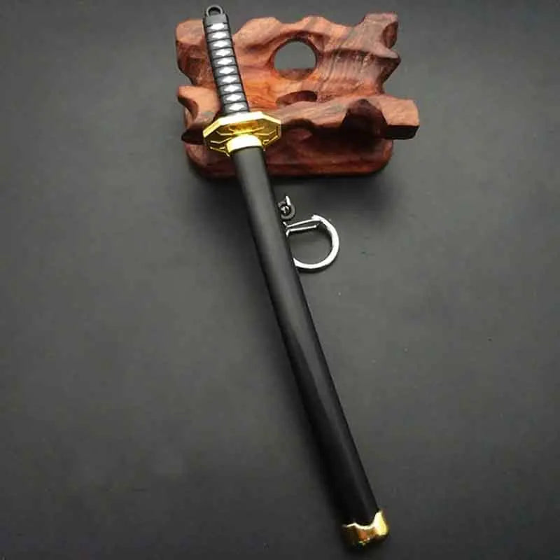 Mini Roronoa Zoro Samurai Sword Keychain – Anime Katana Toy for Men, Cosplay & Gifts