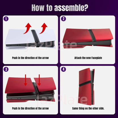 PS5 Pro Disc Console Accessories – Hard Plastic Protective Replacement Faceplate Cover, Color Case