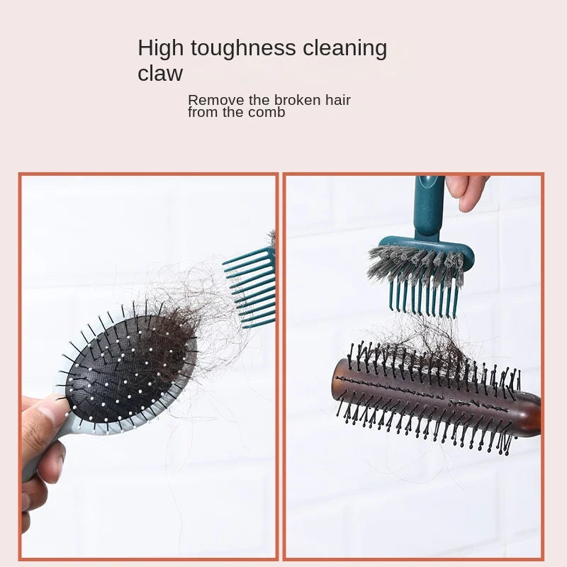 Unique Massaging Hair Cleaner Tool - Comb Cleaning and Massaging Product