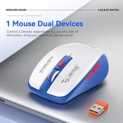 Xiaomi M303L Wireless Bluetooth Mouse – 2.4G Dual Mode 1600 DPI Silent Portable Mouse for PC, Tablet, Notebook, Android & iOS