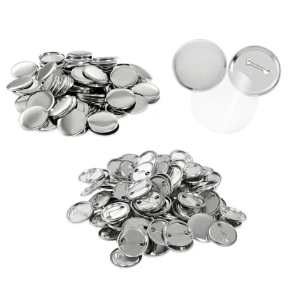 100 Set Blank Badge Button Maker Supplies Kit – DIY Pin Button Parts for 25mm–58mm Pin Badge Press Machine Accessories