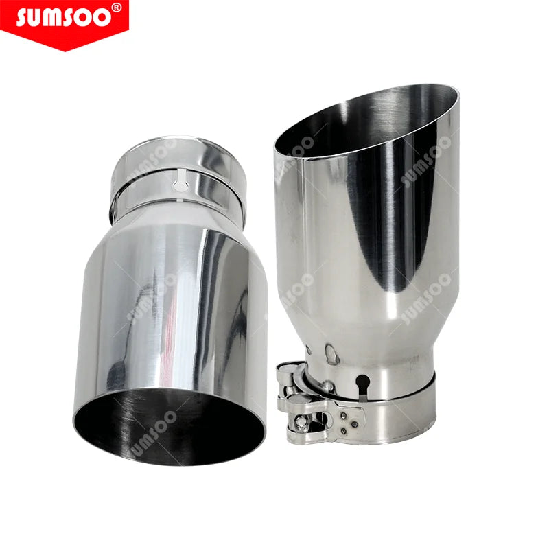 Universal Stainless Steel Car Exhaust Muffler Tail Pipe — Auto Modification Accessory