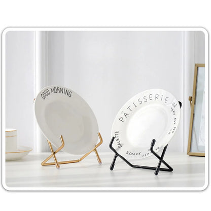 Iron Art Multi-Use Display Stand: Versatile Magazine, Dish, Picture Frame, and Photo Book Storage Holder for Home Ornaments