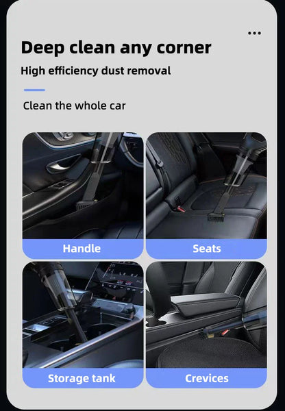 Car Multipurpose Handheld Vacuum Cleaner – Powerful Suction, Rechargeable Wireless Cleaner for Car & Home Dual Use