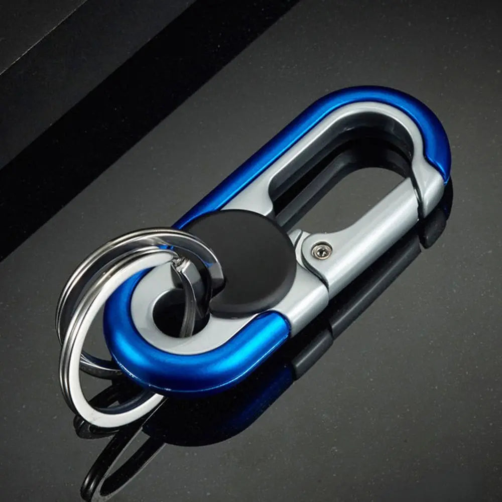 Double Ring Keychain: Men's Fashion Business Key Holder - Metal Key Buckle for Auto Car Styling Accessories