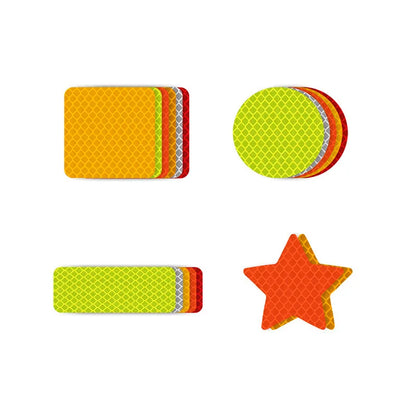 10Pcs Colorful Car Bumper Reflective Stickers - Secure Reflective Warning Strip Tape Decals - New Arrival Auto Styling Decal