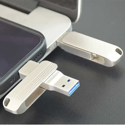 2-in-1 USB Flash Drive for iPhone & iPad – High-Speed OTG Pendrive 256GB/512GB/1TB/2TB External Storage