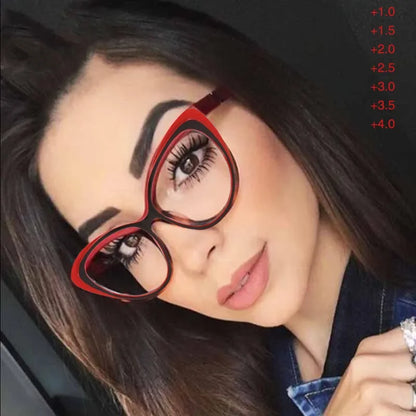 Fashion Cat Eye Reading Glasses for Women & Men – Computer Eyewear for Hyperopia & Presbyopia, Diopter +1.0 to +4.0