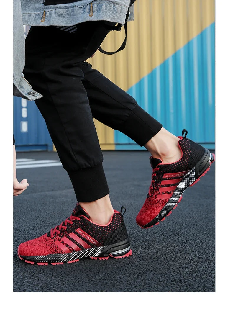 Men’s Air Cushion Running Shoes – Breathable Lightweight Marathon Sneakers for Athletic Training, Comfortable for Women
