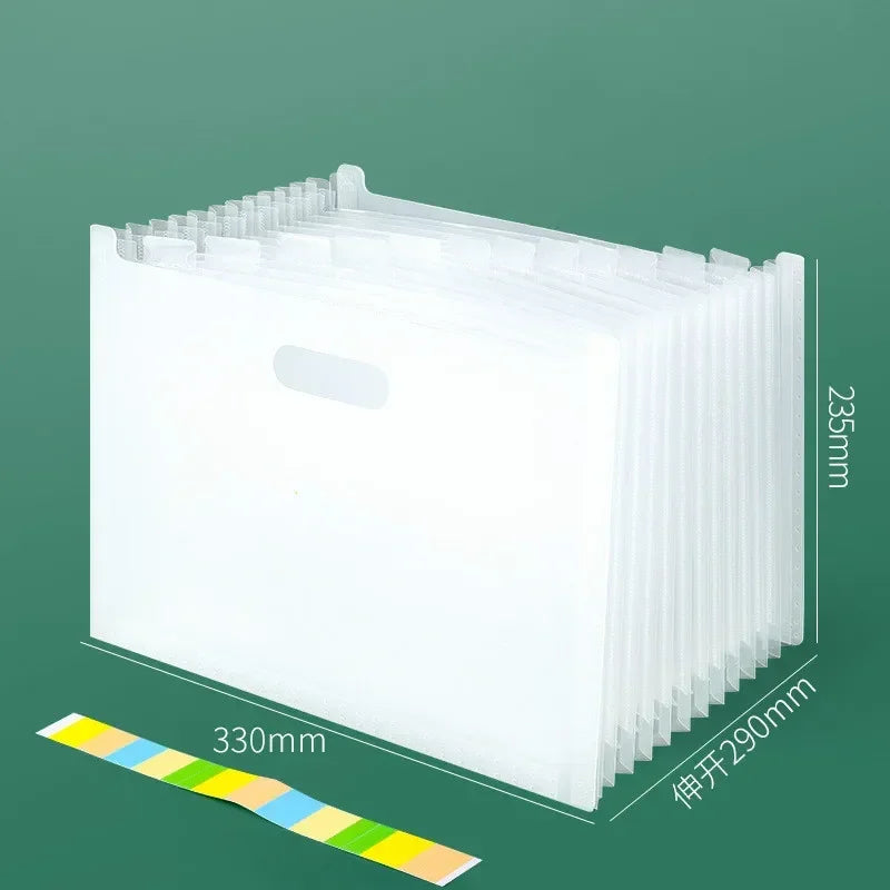 Multi-Layer A4 Standing Paper Bag – Vertical Desk Organizer & Portable File Folder for Office & School