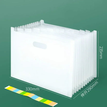 Multi-Layer A4 Standing Paper Bag – Vertical Desk Organizer & Portable File Folder for Office & School