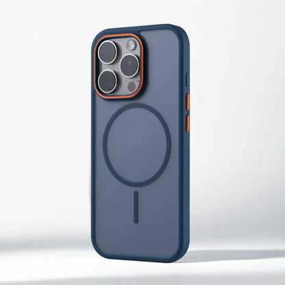 Luxury Matte Translucent MagSafe Case — Shockproof Wireless Charging Cover for iPhone 12–17 Pro/Max/Plus