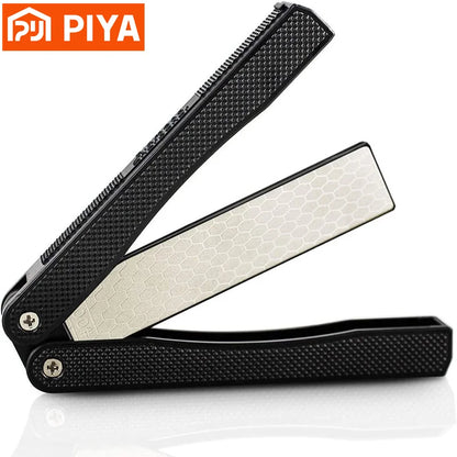 Double-Sided Diamond Knife Sharpener – Foldable Pocket Sharpening Stone for Fast, Professional Kitchen Blade Grinding