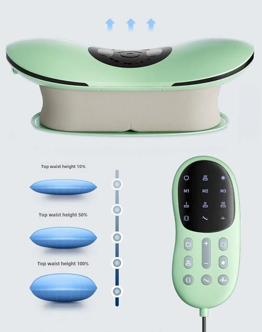 JAIYORL Electric Lumbar Traction Massager – Adjustable Vibration Waist & Spine Support Back Massage Machine