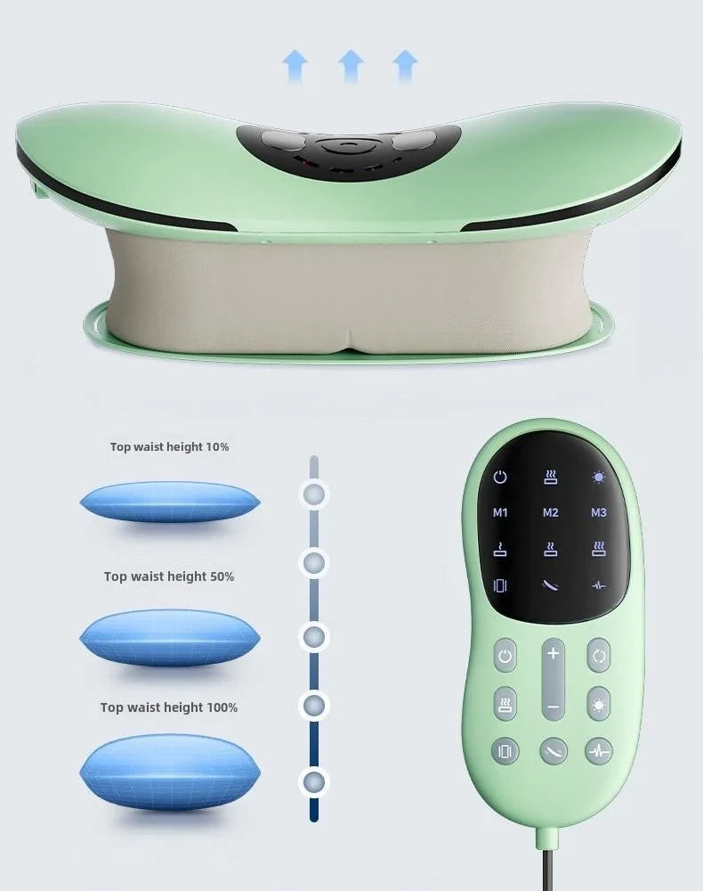 Electric Lumbar Traction Device Massager – Adjustable Intensity with Heat Function, Inflatable Back Stretcher