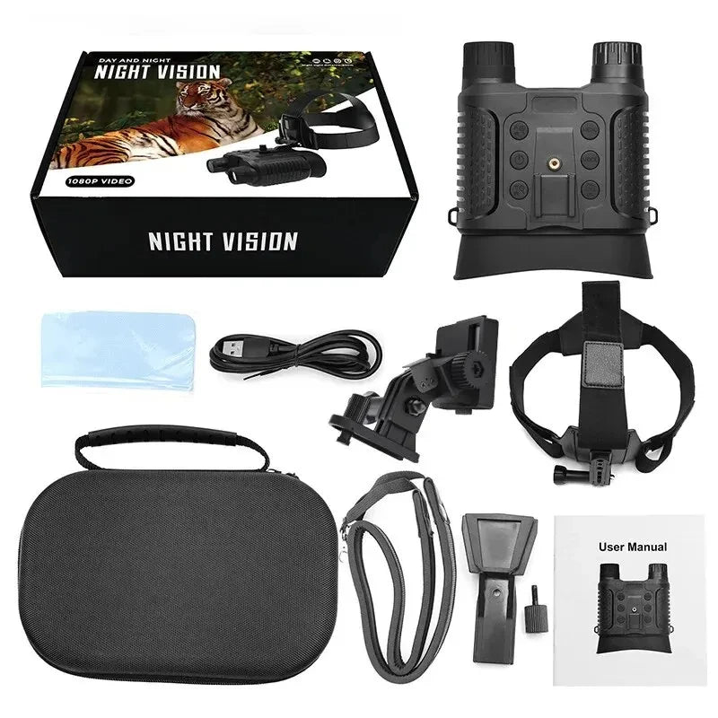 NV8160 Head-Mounted Night Vision Binoculars – 8X Zoom Tactical Goggles for Adults Hunting & Outdoors