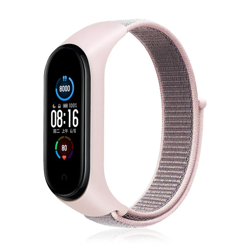 Nylon Loop Strap for Xiaomi Mi Band - Adjustable Sport Wristband Bracelet for Mi Band 3 4 5 6 7 8