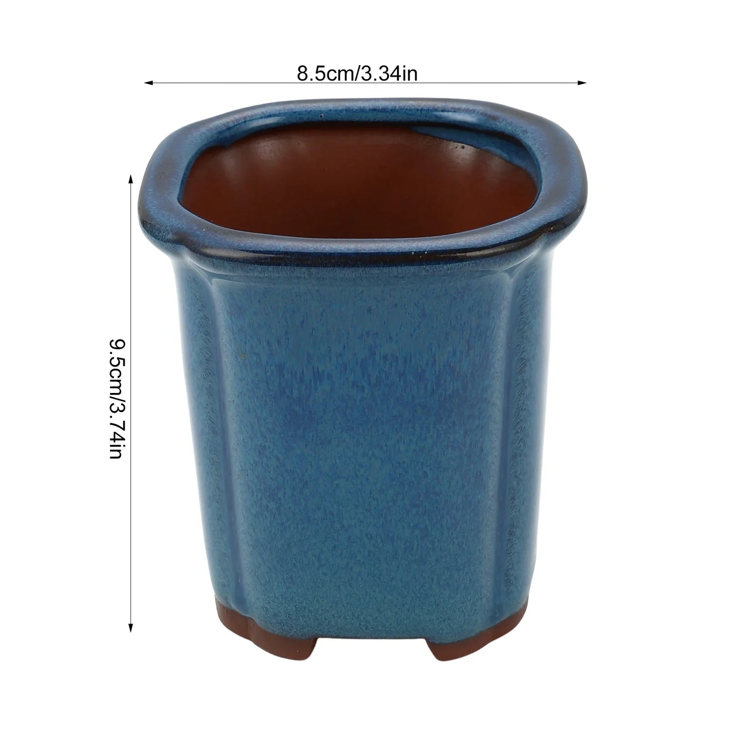 Ceramic Round Plant Pot - Succulent & Orchid Planter with Drainage Holes for Indoor & Outdoor Decor