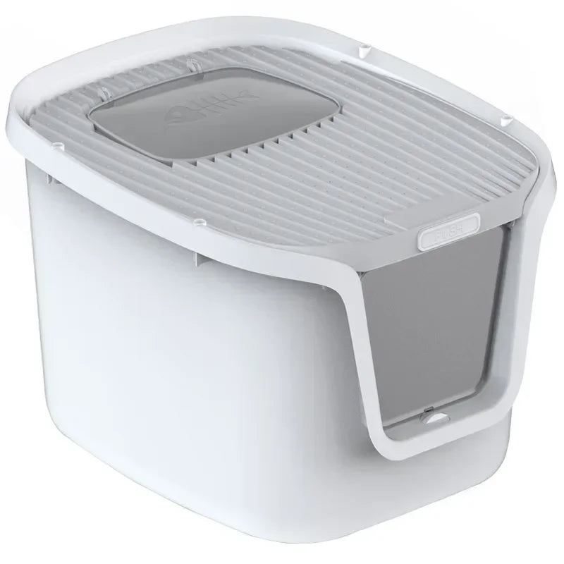 High-Value Super Large Cat Litter Box – Multi-Directional Access Cat Toilet with Lift Cover and Easy-Clean Design